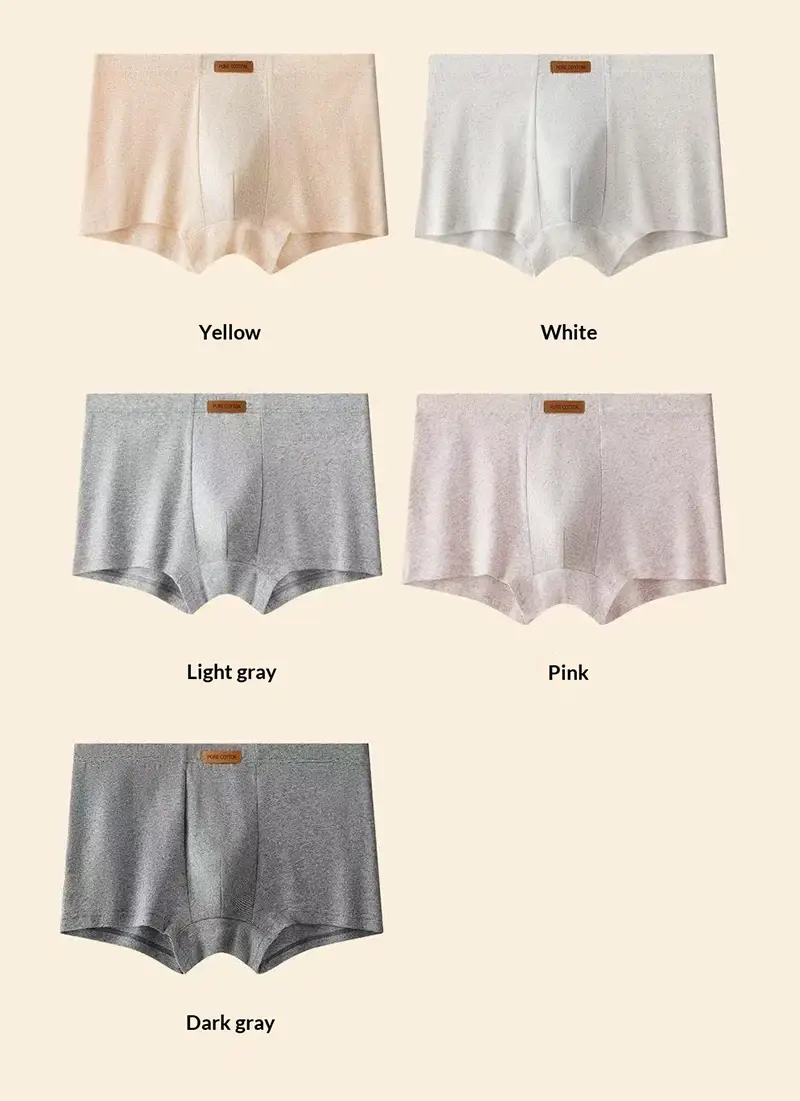 1 pçs roupa interior jacquard masculino sólido colorido algodão boxer briefs plus size 6xl respirável confortável lingerie sexy calcinha