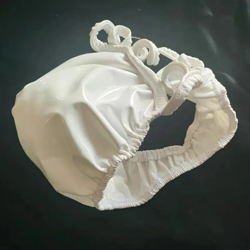 Tangas de couro de látex para homens pretos g-string acabamento brilhante pu poliéster elastano 15 pu 72 poliéster 13 elastano