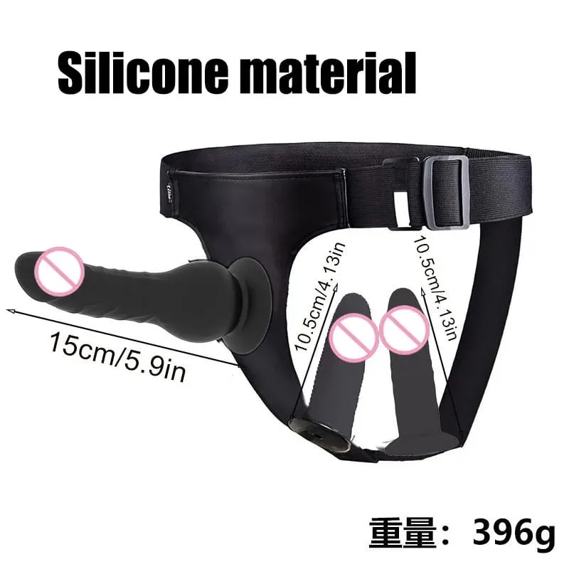 Cinta de silicone ajustável no arnês vibrador longo fino pegging calcinha vibrador para mulheres homens casais macio flexível cinta-no sexo para — image 3