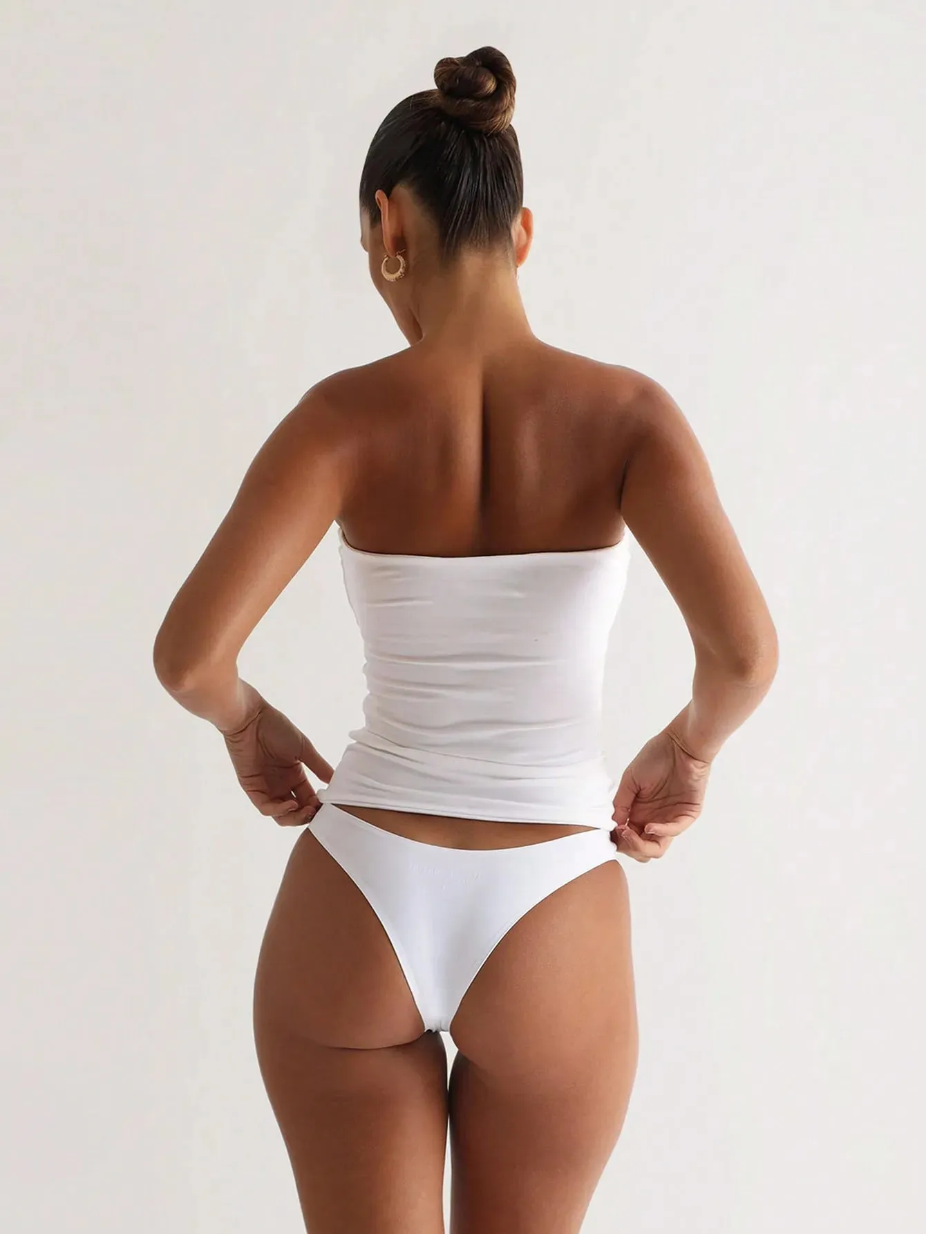 2 pacotes de top tubo sem alças sólido feminino macio elástico sem mangas fino básico elegante em camadas bandeau cami roupa casual diária