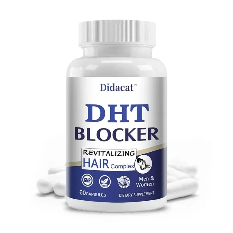 Didacat Advanced DHT Blocker Hair Growth Supplement for Hereditary Thinning Hair - for Men and Women Hair Loss