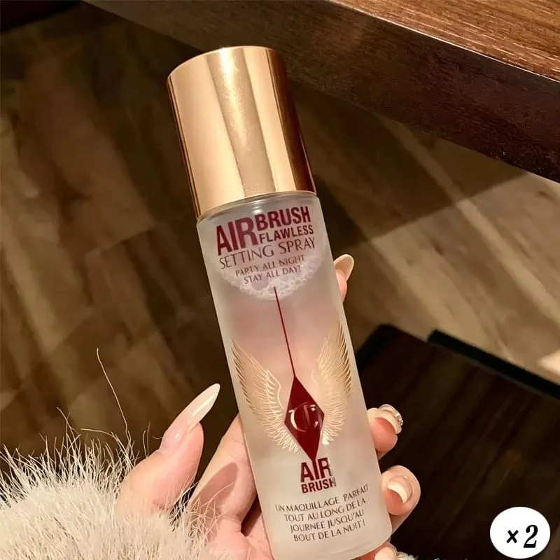 Charlotte Tilbury Setting Spray Viagem Névoa Pó Compacto em Maquiagem Conjunto de Presente Hidratante Desfoque À Prova D 'Água 16H Wear