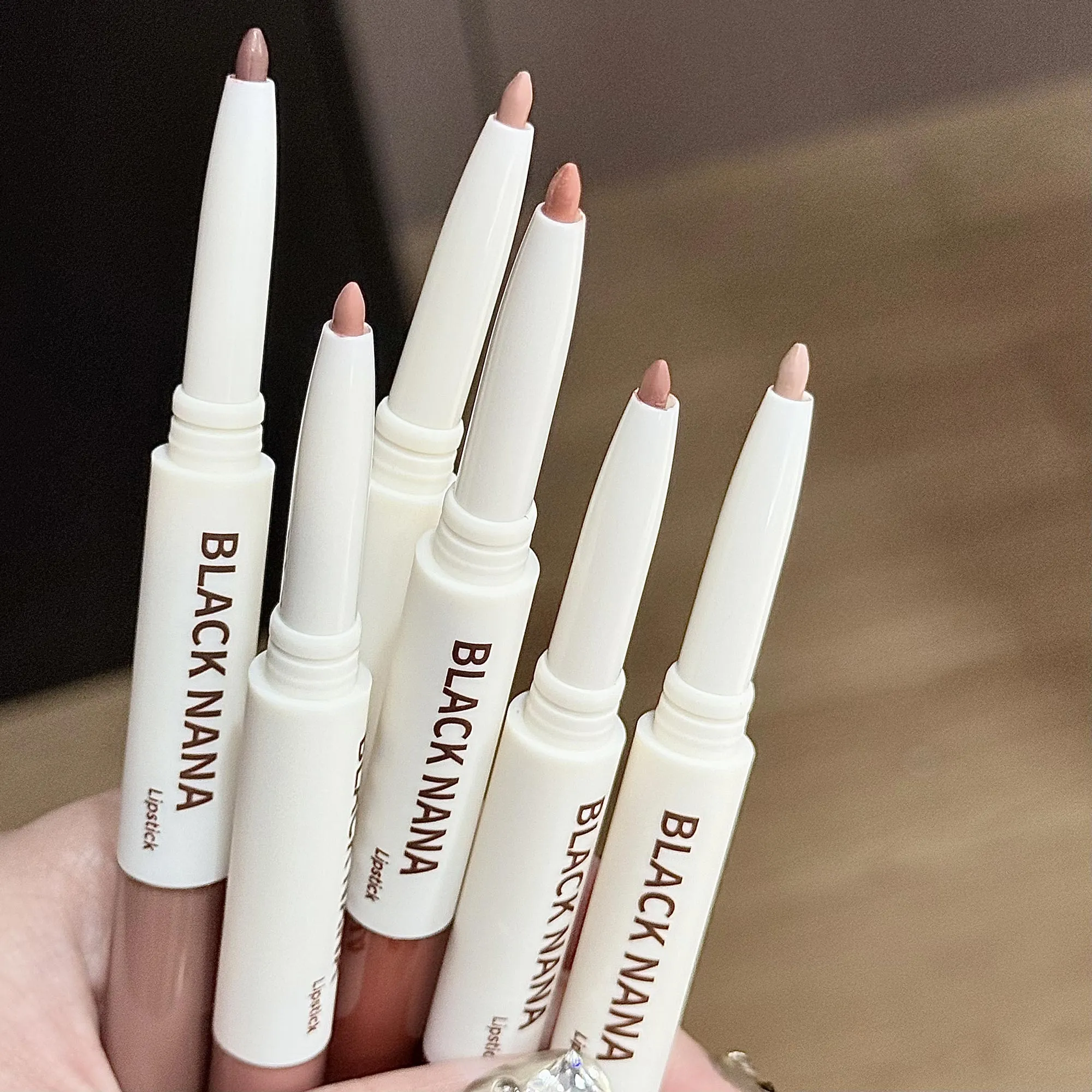 Double Headed Lip Gloss Lipliner Lips Contour Makeup Matte Nude Lip Liner Lava Chocolate Brown Mirror Water Gloss Lip Tint