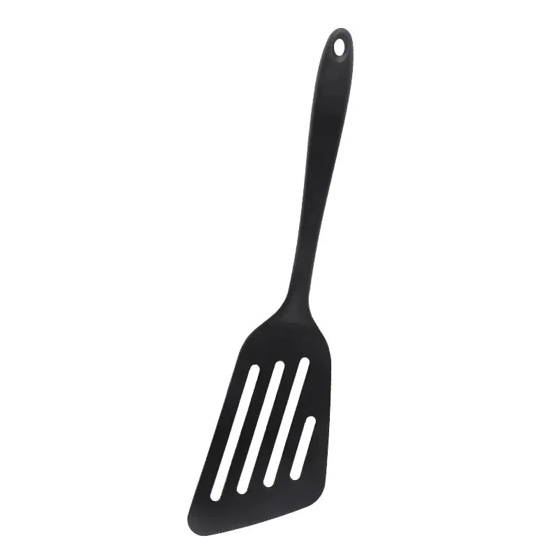 Espátula de silicone antiaderente para cozinha, peixe frito e ovo, espátula resistente a vazamentos, utensílios de cozinha de silicone de alta temperatura, 1 peça