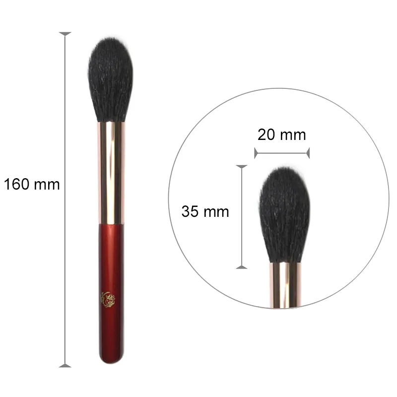Pincel cônico artesanal para iluminador k14, pincel de maquiagem profissional, ferramentas cosméticas, macio, saikoho, cabelo de cabra, pincéis de maquiagem