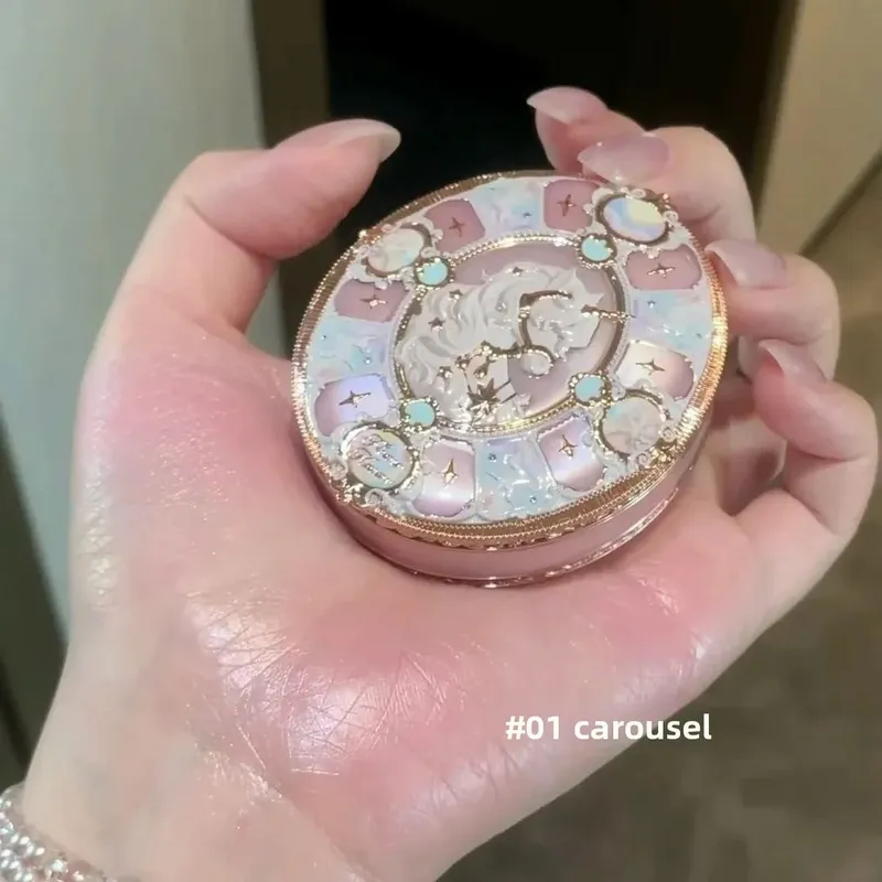 Flower Knows Unicorn Paleta de sombras vintage blush iluminador batom fofo cosméticos femininos para mulheres