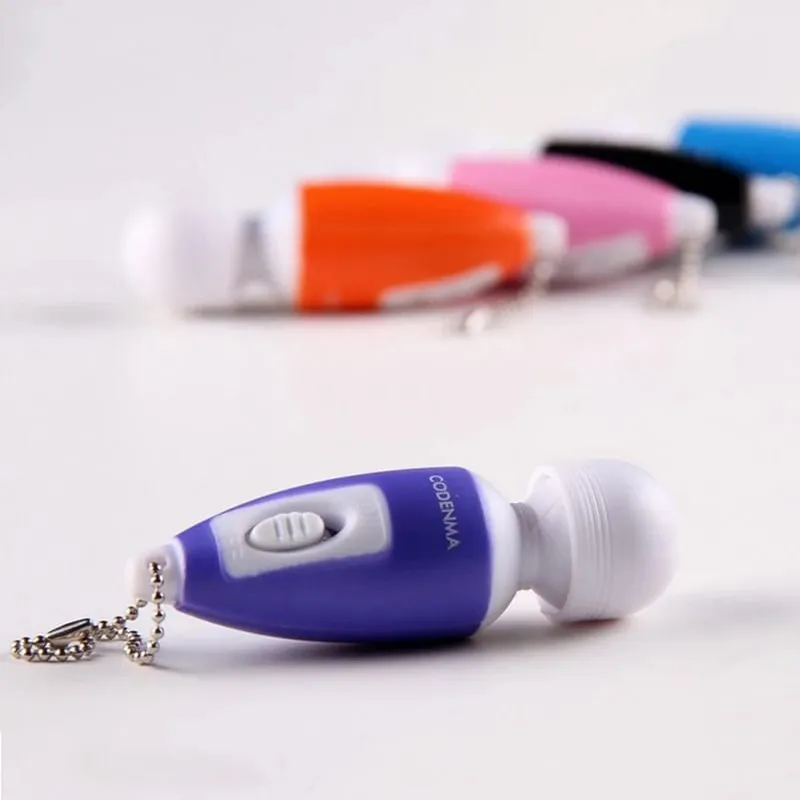 3 pçs mini varinha mágica massagem facial clitóris gspot minúsculo av vibrador segredo solo masturbação chaveiro bolso brinquedos sexuais para mulher