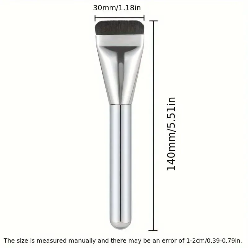 1/2 unidades de base multiuso ultrafina, hipoalergênica, escova de base oval com cerdas de nylon - perfeita para contorno facial