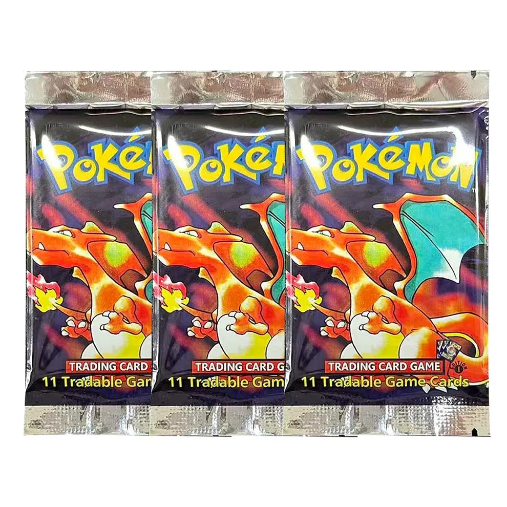 Conjunto de base 1ª edição shadowless booster box pokemon cartões ptcg proxy clássico anime coleção cartão 1 conjunto 36 pacotes 1 pacote/11 cartão