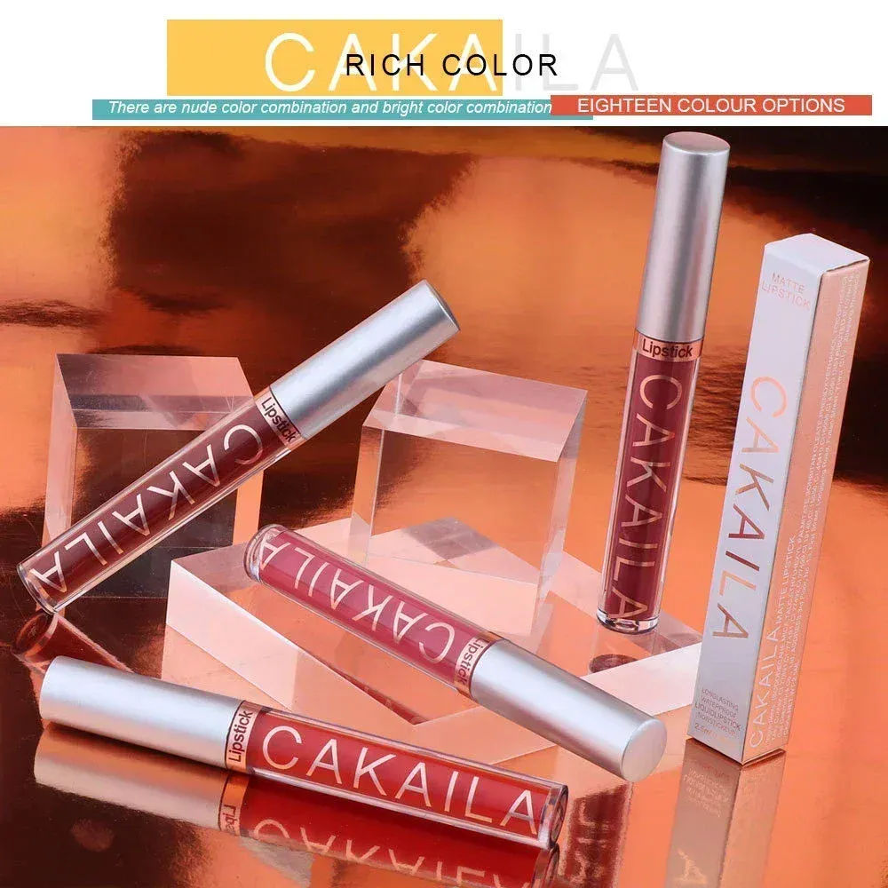 Matte Velvet Lip Glaze Tahan Lama Gincu Cecair Licin Sutera Tidak Mudah Luntur Lip Gloss Makeup Seksi Untuk Wanita Tint Bibir