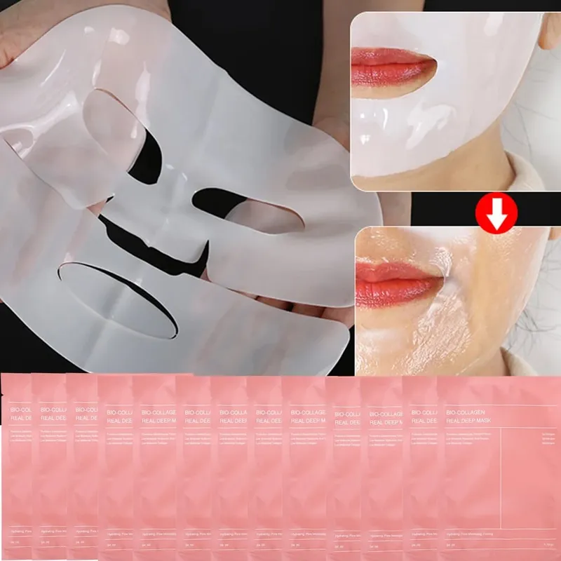 Split Collagen Mask Moisturizing Refreshing Brightening Skin Care Oil Control Tender Deep Hydrating Facial Masks Korean Makeup