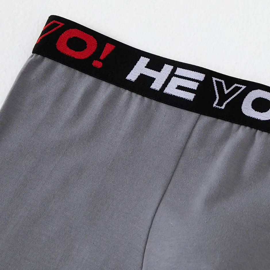 4-Piece Set of Men's Solid Color Cotton Underwear, Casual and Versatile, Elastic Waist, Comfortable Four Corner Plus Size Shorts — image 7