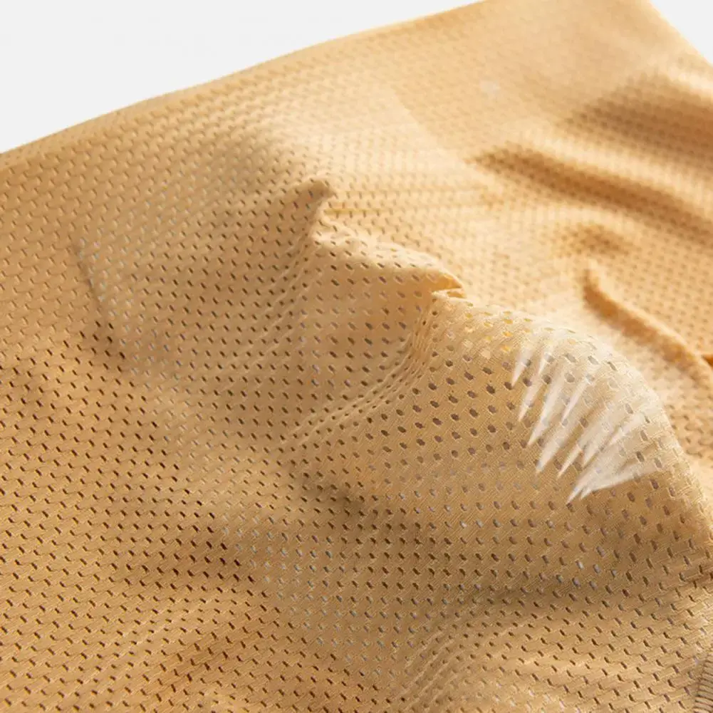 Men Underpants Butt Lifted See-through Hollow Out Breathable Thick Fake Butt High Elastic Solid Color Men Boxers Underwear