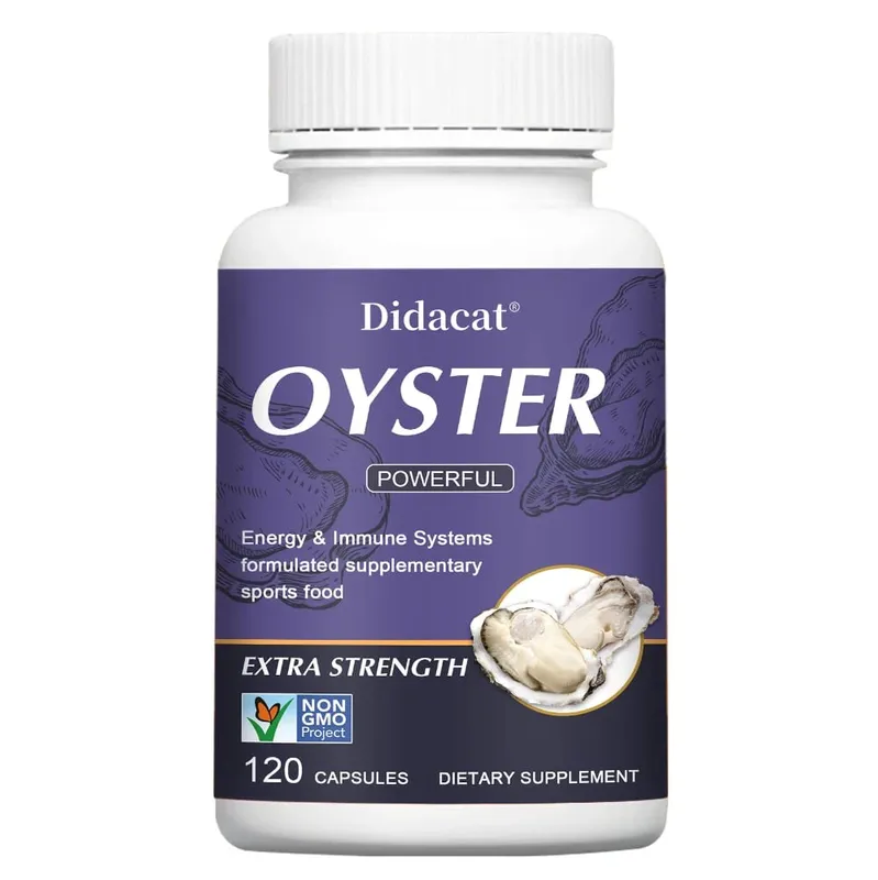Oyster Extract - Support Athletic Performance Motivation and Immunity Nutritional Supplement 120 Capsules