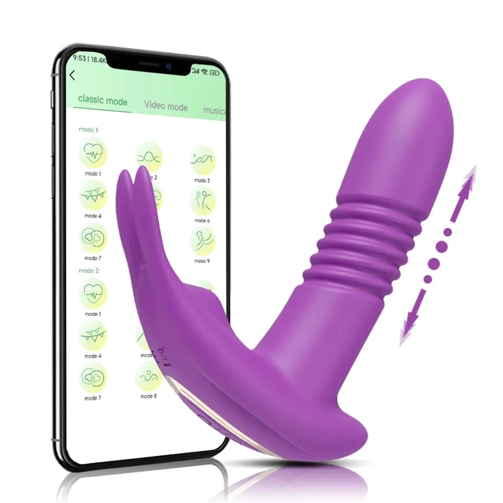 Vibrador de impulso para mulheres, vibrador telescópico rotativo, bluetooth, ponto g, estimulador de clitóris, brinquedo sexual, masturbação feminina — image 1