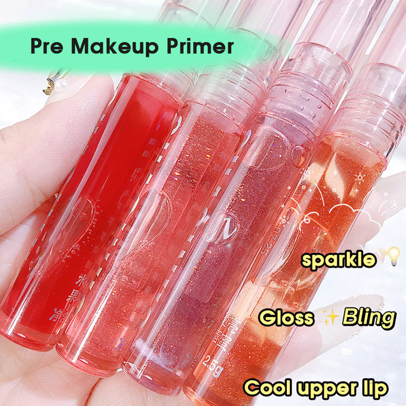 Conjunto de quatro pacotes de brilho labial caixa de brilho labial gelatinoso brilho labial hidratante lábios de vidro não é fácil de colar no copo