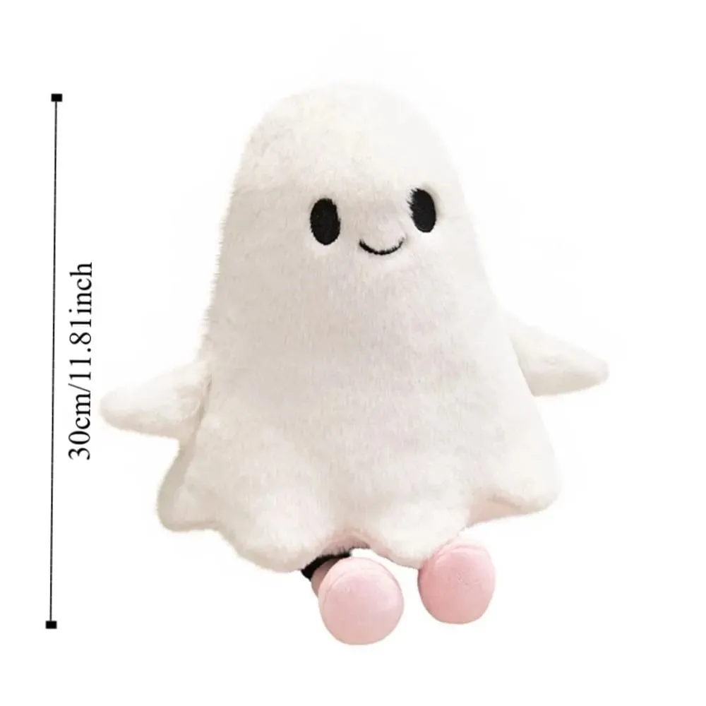 Simulação pequeno fantasma interativo feito à mão dos desenhos animados fantasma fofo coleção Holloween fantasma travesseiro decoração de casa