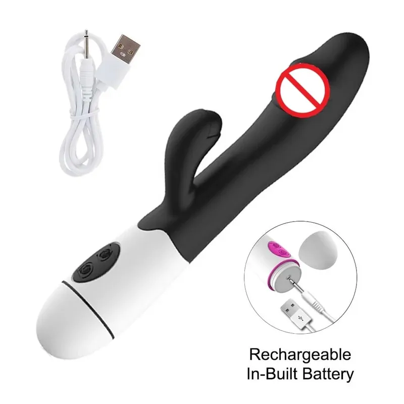 Coelho vibrador vibrador vibrador poderoso dupla vibração g ponto clitóris estimulação masturbadores massageador vaginal adulto para mulheres brinquedos sexuais — image 9