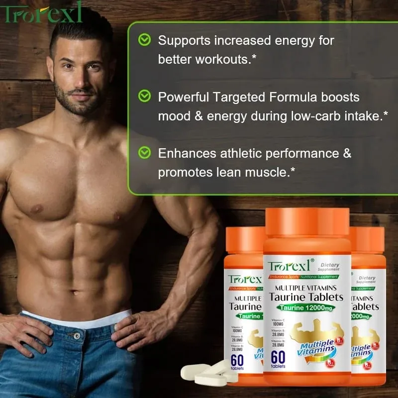 Multiple Vitamins Taurine Tablets for Energy boost fatigue relief and enhance physical strength