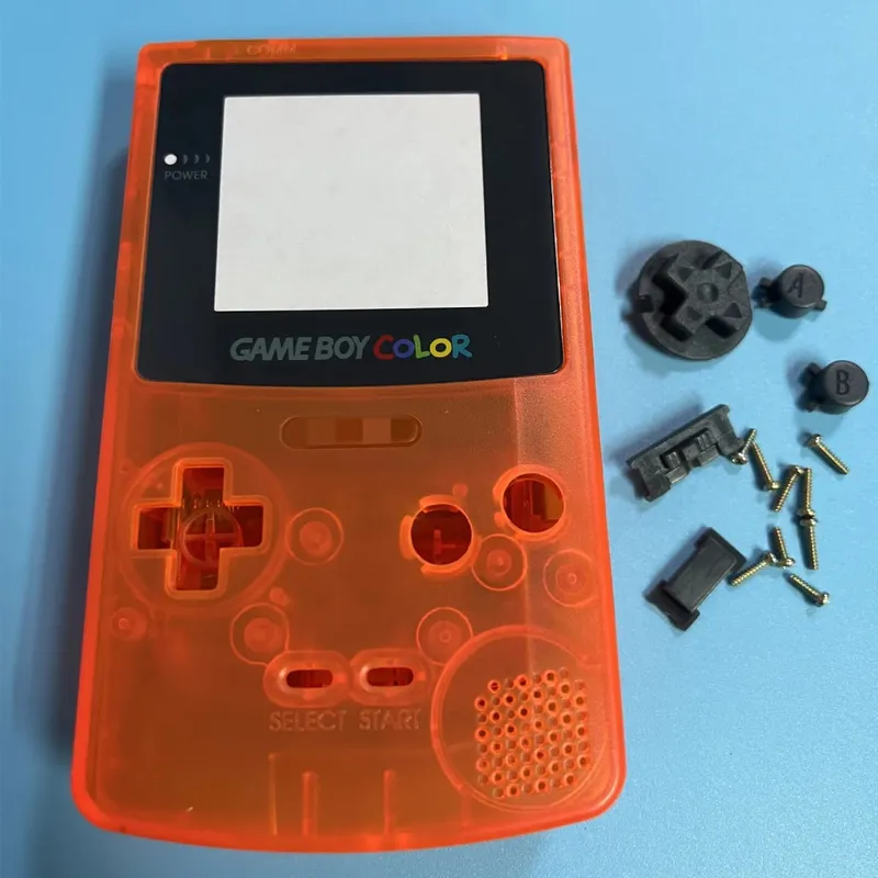 新款 Gameboy 彩色外殼 GBC 外殼限量版替換外殼遊戲週邊配件男孩生日禮物夜光