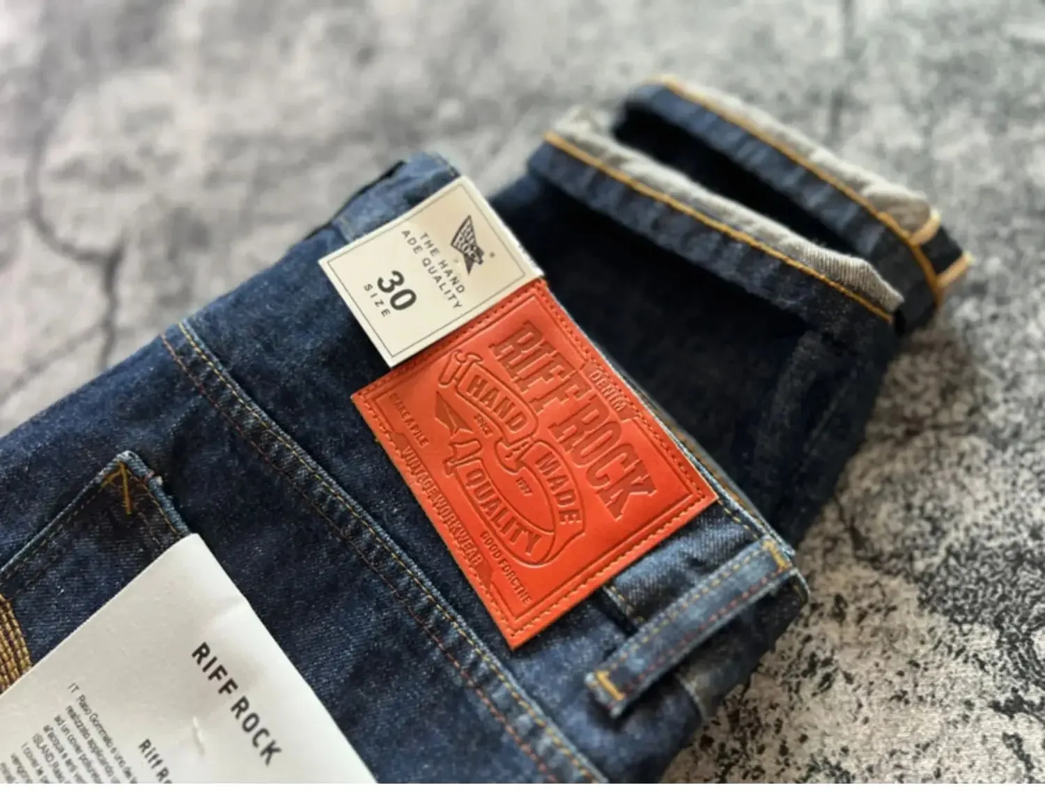 14oz de alta qualidade 100% algodão uma lavagem cru azul profundo jeans jeans para homens vermelho ourela calças retas finas vintage y2k juventude masculino