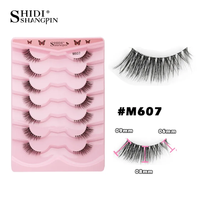 Half Lashes Cat Eye Lashes 3D Natural Winged End Eye Elongated Lashes Fox Eye Lashes Faux Mink Lashes Makeup