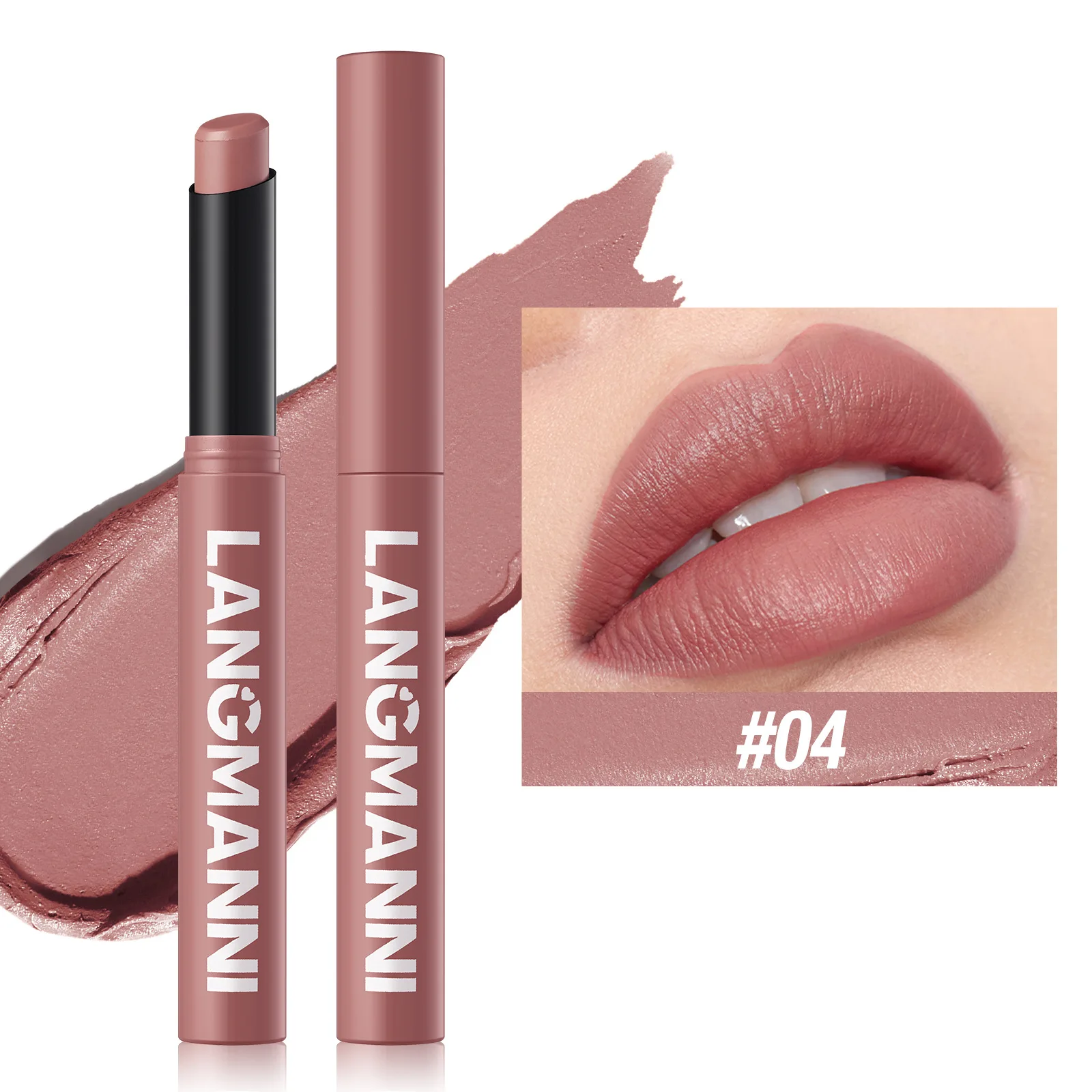 Batom rotativo de veludo fosco, batom à prova d'água de longa duração, copo antiaderente, coloração labial, cosméticos, delineador de maquiagem