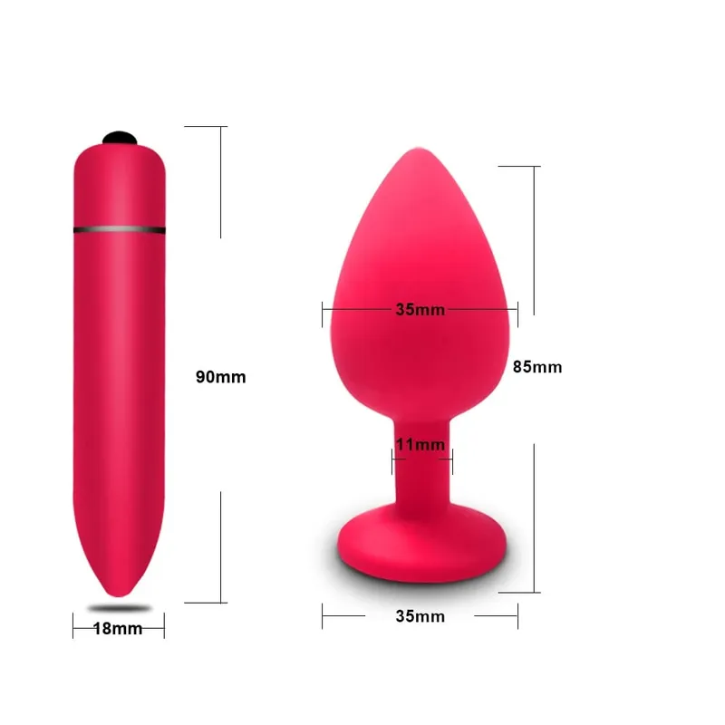 S/m/l plug anal vibrador de bunda feminino/homem silicone macio em forma redonda bala erótica anal plug bala gay brinquedos sexuais para adultos — image 29