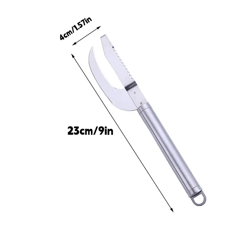 2in1 Fish Skin Brush Fast Remove Fish Scale Scraper Planer Tool Fish Scaler Fishing Knife Cleaning Tools Kitchen Accessories — image 6