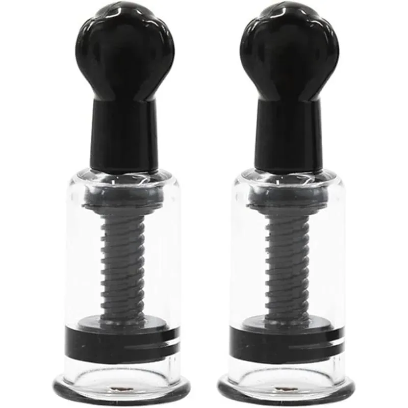 2pcs BDSM Adult Nipple Suction Cup Breast Clitoris Sucker Erotic Nipple Clamp Pump Adult Game Breast-fed Sex Toys for Women Men