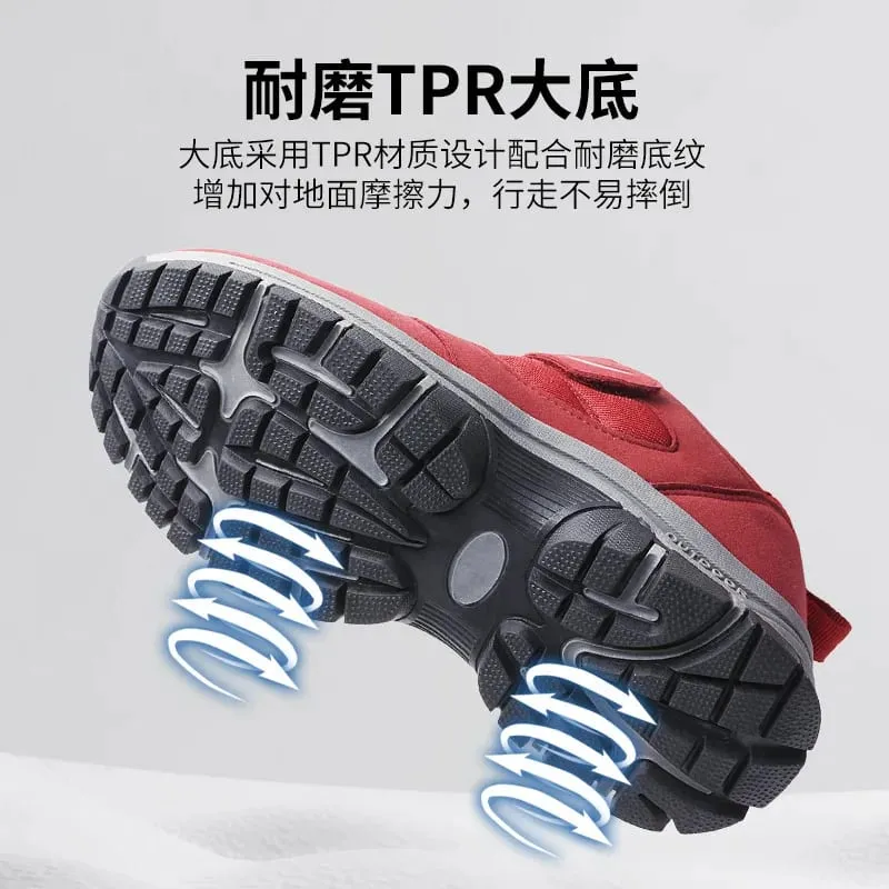 男士時尚跑鞋,附鉤環扣件舒適透氣耐磨耐磨減震緩衝運動鞋 — image 2