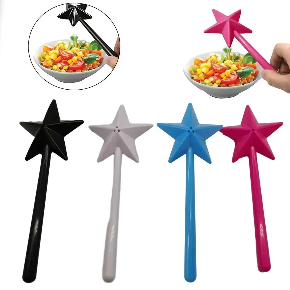 High Quality Plastics Salt Shakers Refillable Star Seasoning Shaker Household Long Hand Salt Pepper Magic Wands Kitchen & Dining