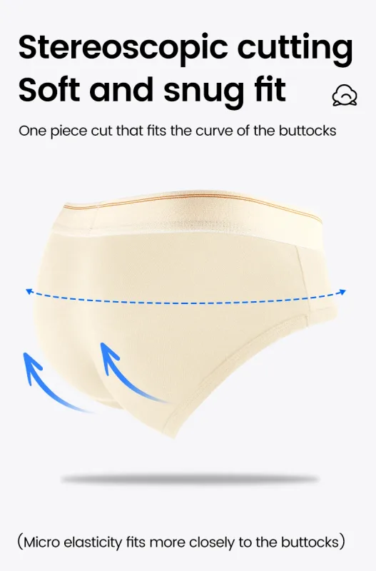Cuecas triangulares masculinas de algodão puro, respiráveis ​​e confortáveis, cintura média, suaves e macias para a pele, cuecas adolescentes