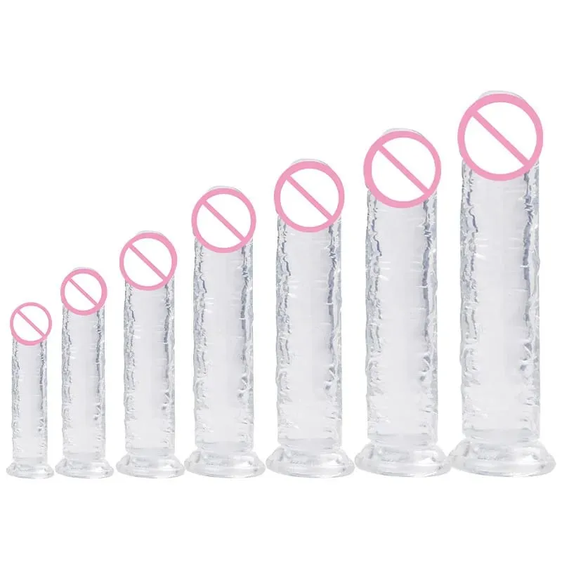 Realistic Dildo Jelly Penis Suction Cup Dildo Big Dick Female Masturbator Clitoral Stimulator Lesbian Sex Toys For Women 7 Sizes