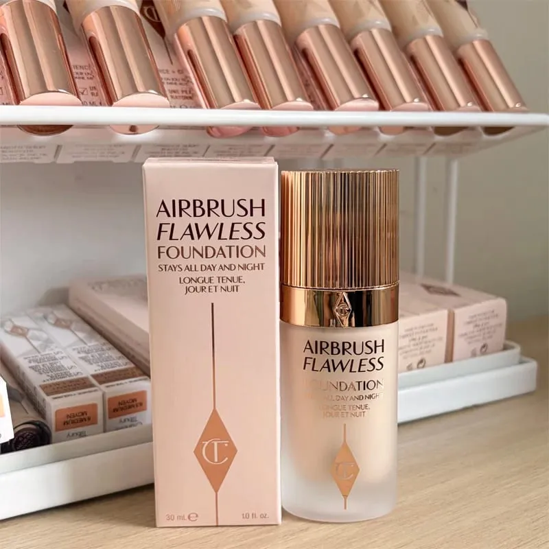 Charlotte tilbury ct conjunto de maquiagem base pó antioxidante suave fino alta à prova d' água base de essência nutritiva para a pele