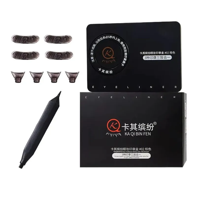 3 em 1 conjunto de carimbo de cílios inferiores e beleza conjunto de carimbo de toupeira 3s aplicação rápida ferramentas de maquiagem de olhos à prova d'água