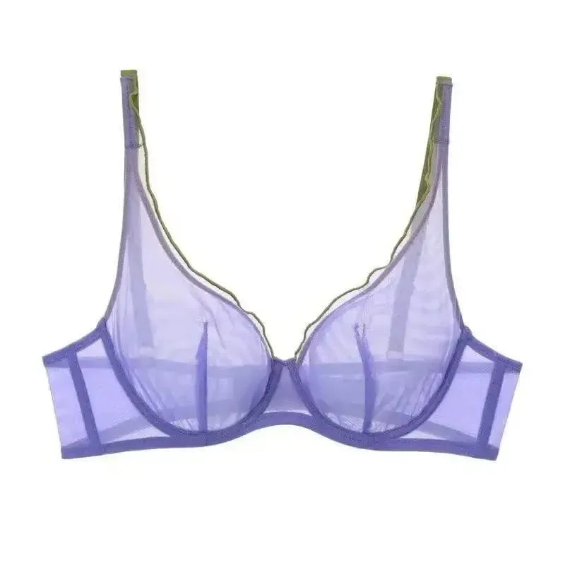 New Arrival Ladies Full Cup Bra Set Ultra Thin Minimizer Sexy Support Anti-Sagging Side Slim ABCD Everyday Comfort Lingerie Set