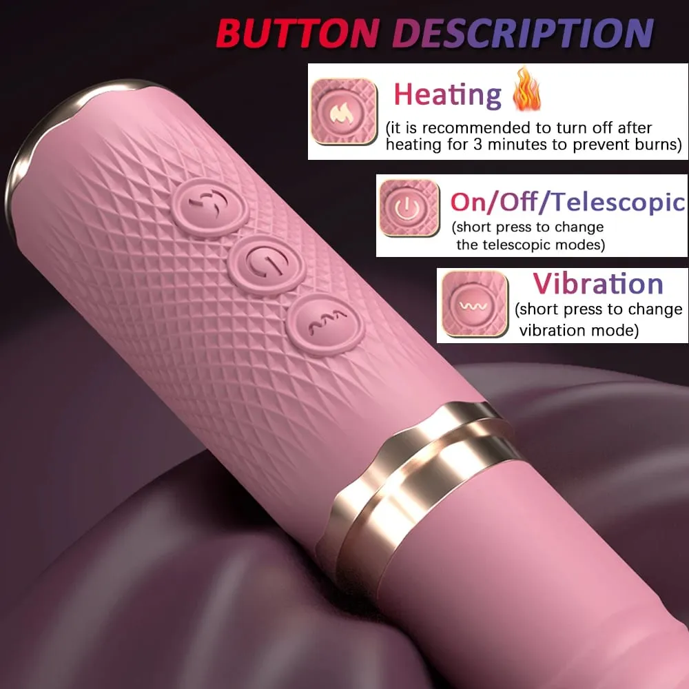 Dual Motor Realistic Thrusting Dildo Vibrator With Heating 10 Mode Sex Toys Vibrator Clitoral Stimulator For Anal Stimulation