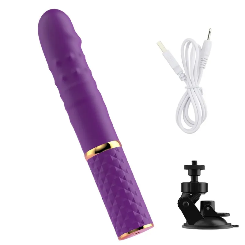 Vibrador telescópico vibrador automático para cima massageador ponto g empurrando buceta retrátil vibrar brinquedos sexuais de tamanho grande para mulheres