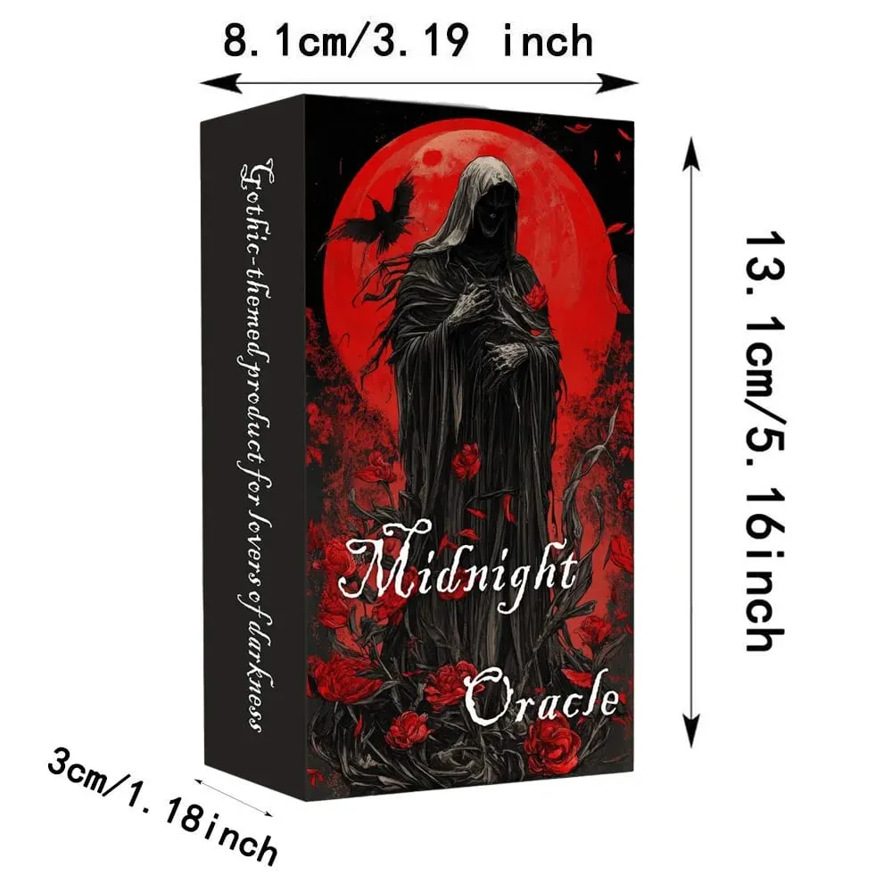 Midnight Oracle Card Deck Cartões temáticos de fantasia escura gótica inclui instruções de papel perfeitas para entusiastas e colecionadores