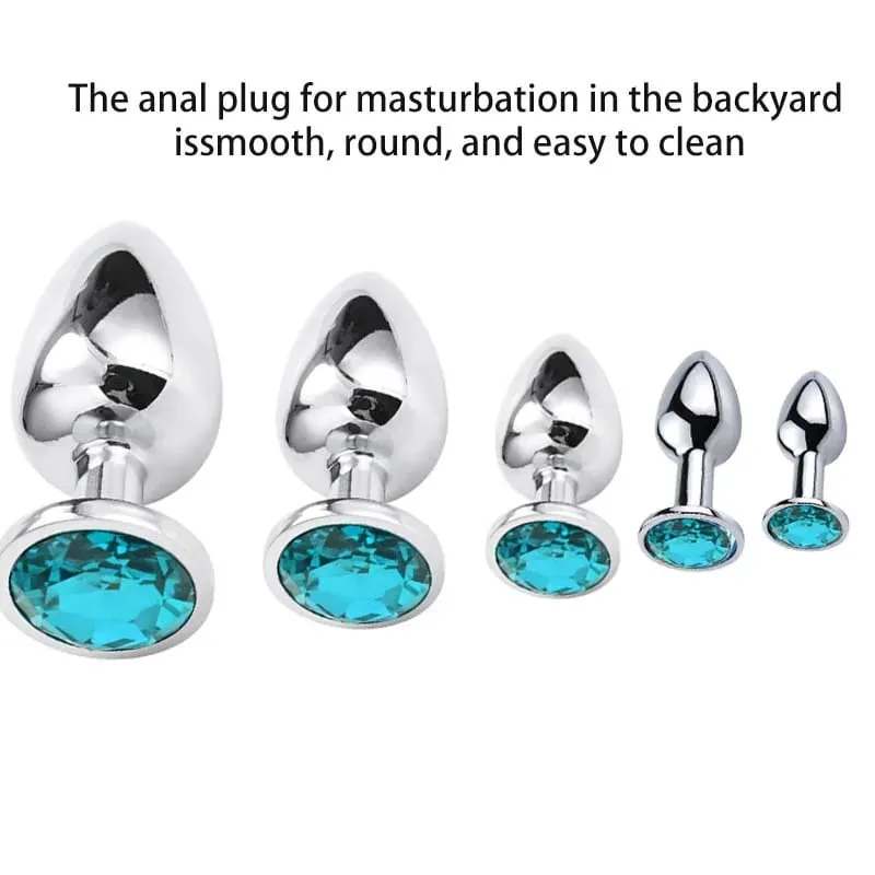 Metal suave anal plug base de jóias de aço inoxidável suave butt plug massageador de próstata vibradores ânus estimulador brinquedos sexuais adultos