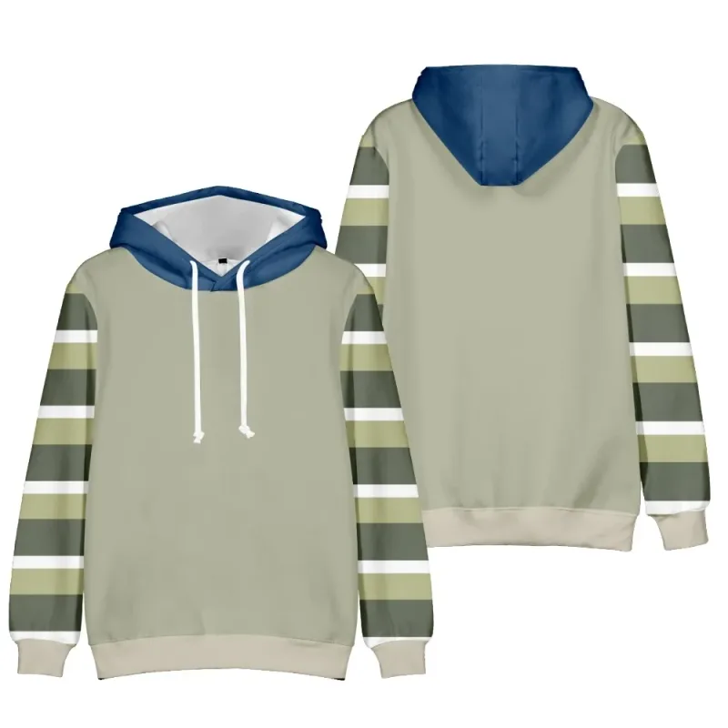2024 Fashion Printed Striped Pattern men's Pullover Casual Simple Oversized Loose Hoodie Street Design Harajuku men's Sweatshirt