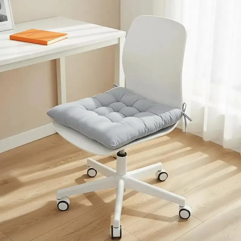 Soft Thick Padded Square Seat Cushion With Cute Cartoon Prints Fixed Ties For Home Office Indoor Outdoor Use Polyester Resilient