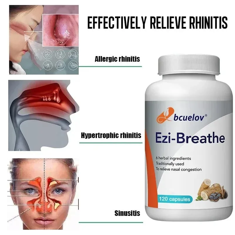 Relieves Nasal Congestion Capsules Improve Respiratory Health Help Clears Airways Natural Supplement