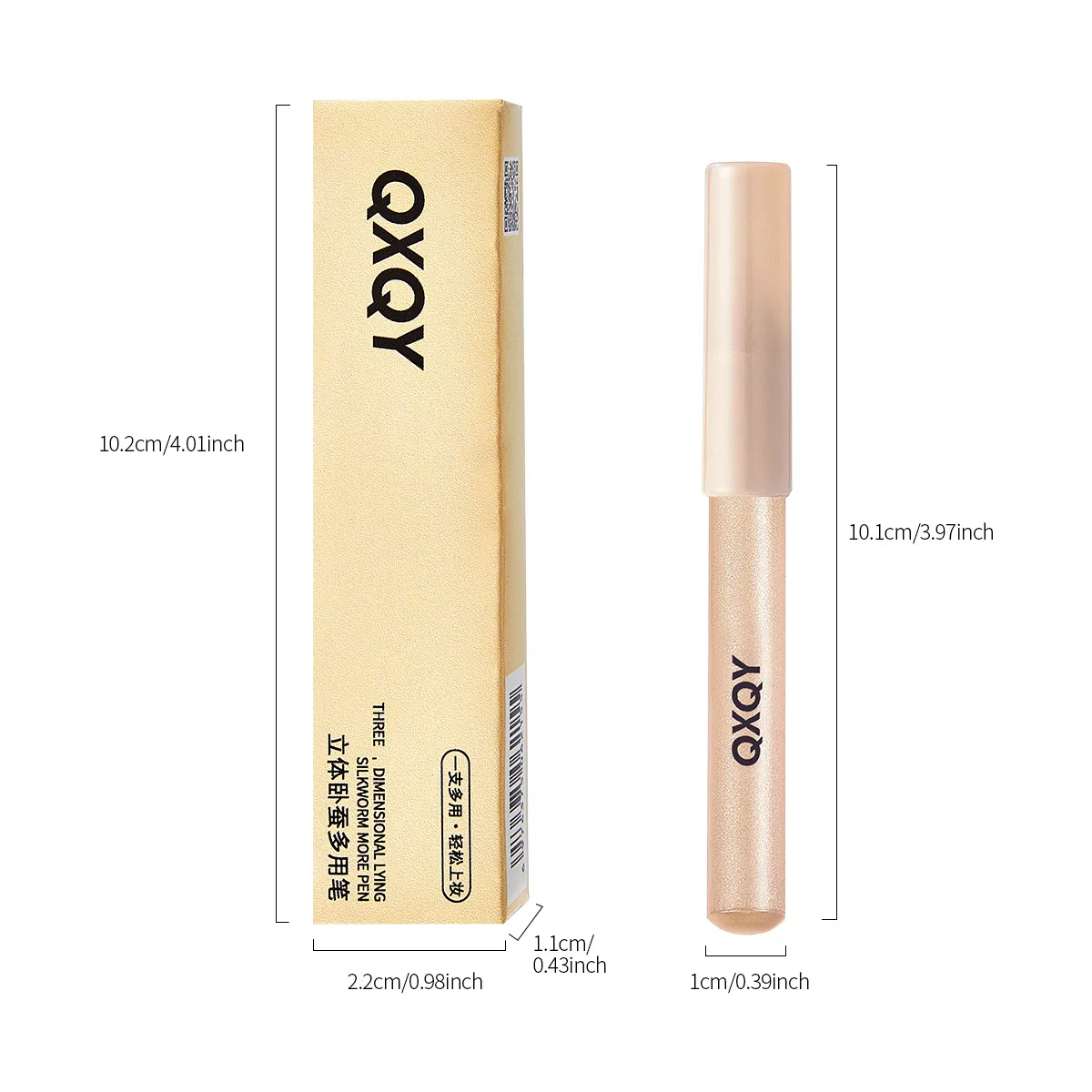 Caneta iluminadora sob os olhos 3D, à prova d'água, resistente a manchas, de longa duração, multiuso, iluminador