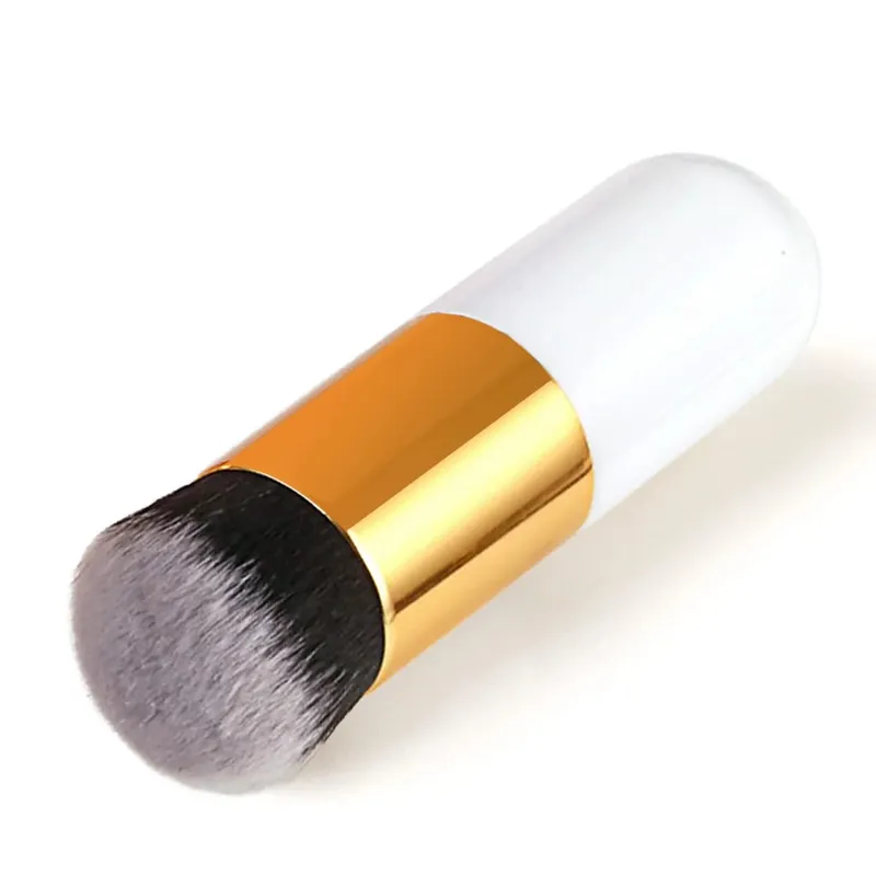 1 pçs novo chubby pier fundação escova plana creme pincéis de maquiagem profissional pincel de maquiagem cosmética