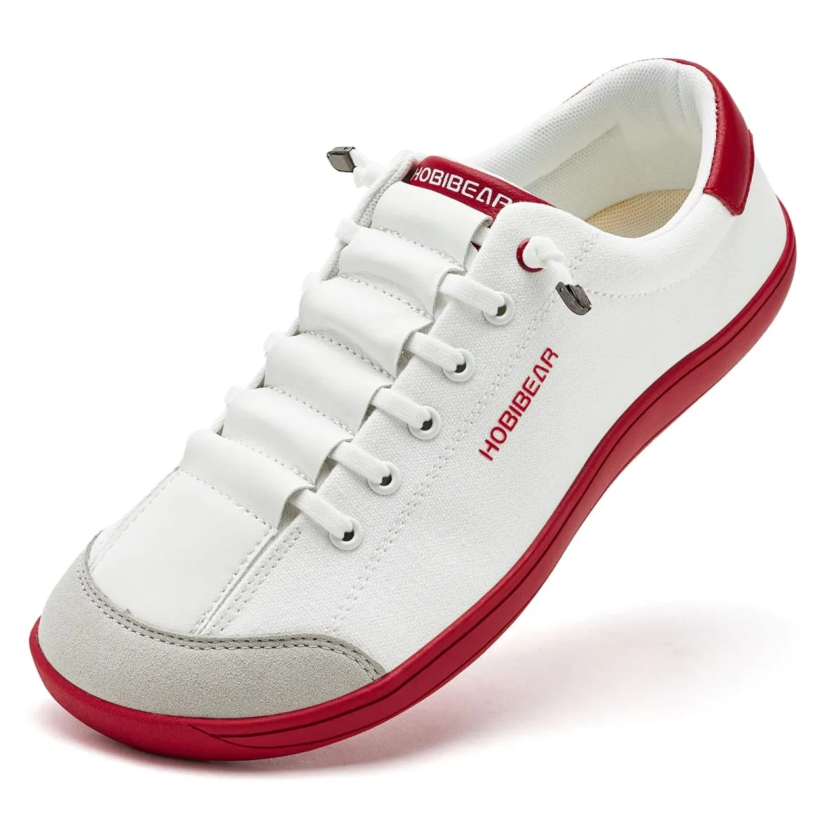 Wide Toe Barefoot Shoes for Unisex Minimalist Canvas Sneakers Lightweight Adjustable Slip On Walking Shoes
