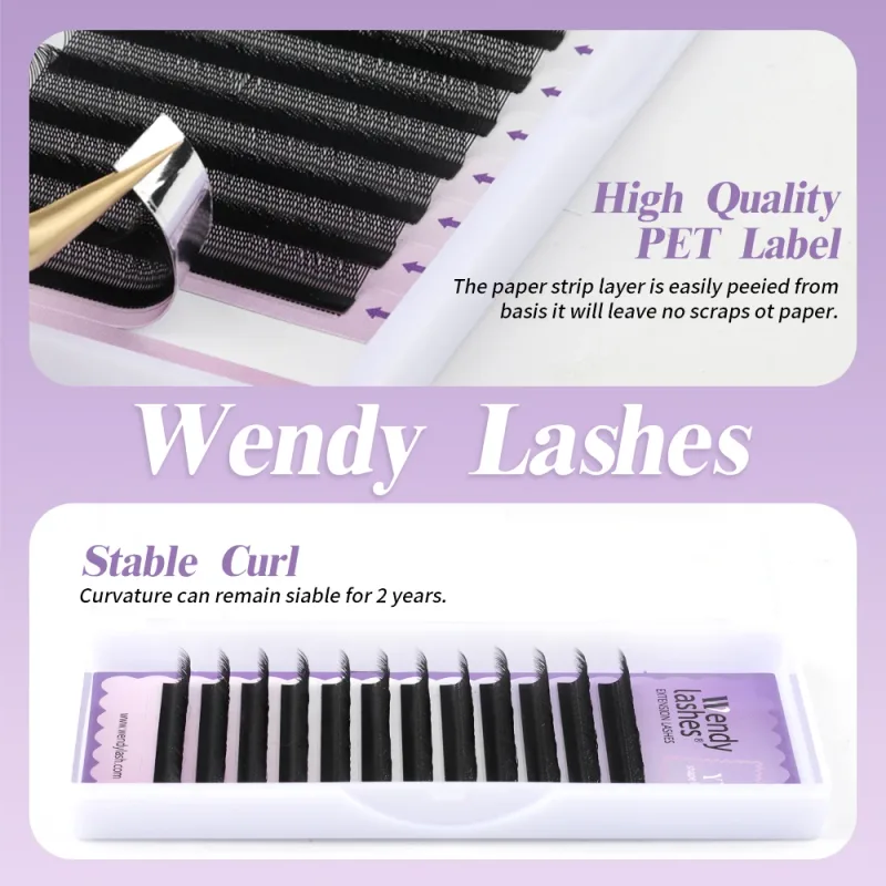 Wendy Cílios YY Forma Extensões de Cílios Florescimento Automático W Forma Bloom 3D 4D 5D 6D 8DPremade Suprimentos Cílios Pretos Cilios 5D