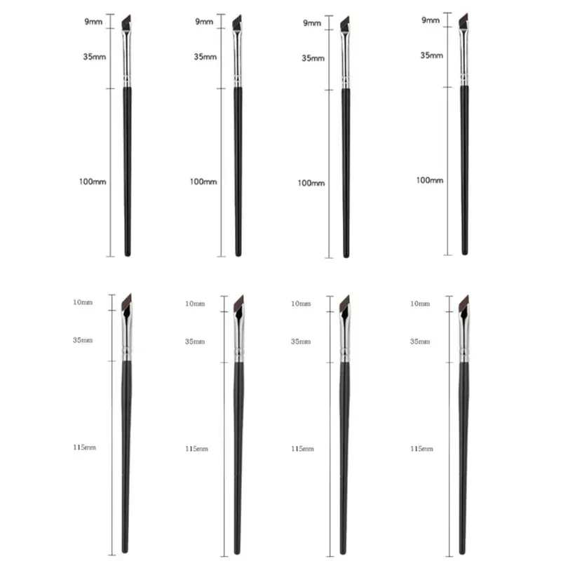 1-16 Chiếc Nâng Cấp Lưỡi Bút Kẻ Mắt Bàn Chải Siêu Mỏng Góc Mịn Flat Eyebrow Brush Liner Brow Nơi Cọ Trang Điểm Chính Xác Chi Tiết Bàn Chải