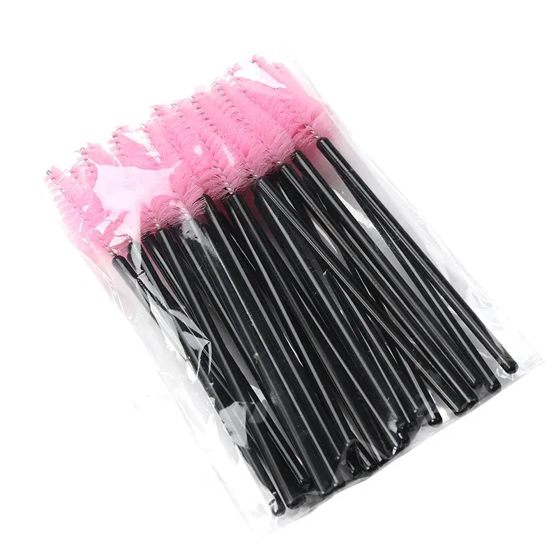 Pincel de sobrancelha para cílios, 50 peças, forma de gota de água, material de nylon, pincéis de maquiagem, extensão de cílios, ferramentas de beleza, varinha de rímel